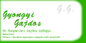 gyongyi gajdos business card